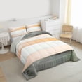 thumbnail image 3 of Castle Fairy Minimalist Vintage Stripes Queen Comforter Set,Lines Bedding Comforter Set, 3 of 8