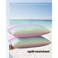 thumbnail image 4 of Pack of 2 Outdoor Pillow Covers, Pink Blue Purple Yellow Gradient Waterproof Square Throw Pillowcase Cushion Decorative Pillow Covers for Couch Patio Tent, 20x12 in, 4 of 6