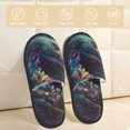 thumbnail image 2 of Balery Colorful Patterned Snake Pantuflas de Casa de Felpa Silenciosas con Diseño Estampado, Zapatillas Cómodas Antideslizantes de Algodón para Interior-Large, 2 of 8