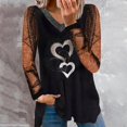 thumbnail image 2 of Blusa informal de manga larga con cuello en V para mujer Pompotops gfhjh22092, 2 of 8