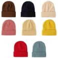 thumbnail image 2 of GRNSHTS Winter Knit Beanie for Men Women Unisex Warm Long Cuffed Plain Skull Cap (Navy Blue), 2 of 7