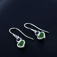 thumbnail image 3 of Gem Stone King 1.30 Ct Heart Shape Green Nano Emerald Blue Sapphire 925 Sterling Silver Earrings, 3 of 3