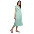 thumbnail image 4 of Moomaya Chemise de Nuit Imprimée à Manches Courtes pour Femmes Col en V en Coton, 4 of 5