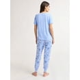 thumbnail image 4 of Joyspun Women's and Women’s Plus Sleep Tee and Joggers Pajama Set, 2-Piece, Sizes XS to 3X, 4 of 6