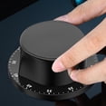 thumbnail image 4 of Temporizador de cocina Reloj mecánico con temporizador de cocina de 60 tiempo de tiempo de tiempo de para accesorios de cocina en la encimera o para Negro perfecl temporizador mecánico, 4 of 7