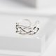 thumbnail image 2 of 925 Sterling Silver Adjustable Ring Love Knot Braided Vintage Antique Rings Open Band for Women Girls Men, 2 of 5