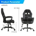thumbnail image 3 of PayLessHere Gaming Office Chair - PU Leather w/Massage & 360° Swivel for Adults，Black, 3 of 8
