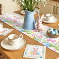 thumbnail image 5 of Pink Spring Floral Easter Table Runner 72 Inches Long for Kitchen Dining, Watercolor Tulip Flower Dresser Scarf Farmhouse, Dining Table Decorations for Wedding/Parties, 14 x 72 In, 5 of 8