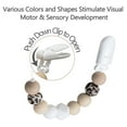 thumbnail image 3 of Tyry.Hu Pacifier Clip Baby Girls Binky Holder Paci Clip Silicone Bead Teething Relief Teether Toy Set of 2 (Pink, Beige), 3 of 7
