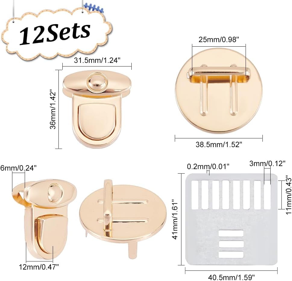 NBEADS 10 Sets Duck Tongue Lock - Metall-Druckverschlüsse Für DIY Geldbörsen, Taschen & Lederwaren