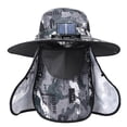 thumbnail image 2 of Gat de ventilador solar al aire libre Tapa de pesca de pesca transpirable y cómodo cómodo, sombrero de pescado de borde ancho para viajar deportes y gris, 2 of 9