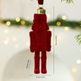 thumbnail image 5 of Shoreew Flocking Nutcracker Hanging Ornament Decorative Nutcrackers Statue Christmas Soldier Charm Holiday Tree Decoration Pendant, 5 of 6