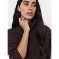 thumbnail image 6 of Women's Oversized Turtleneck Sweater, Loose Long Sleeve Ribbed Knit Pullover for Everyday Wear, 6 of 6