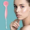 thumbnail image 2 of 1 Pc Soft Silicone Facial Cleansing Brush with Long Handle Pink 5.91"x1.77", 2 of 6