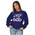 thumbnail image 4 of Child of God Christian Faith Bible Women Plus Size Crewneck Sweatshirt Brisco Brands 4X, 4 of 5