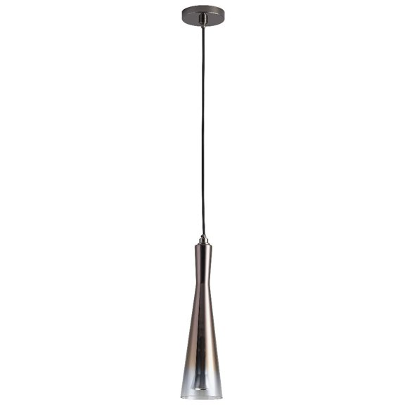 4.25 Inch 5.1W 120V 1 Led Pendant-Gunmetal Finish-Coffee Ombre Glass Color Oxygen Lighting 3-651-2018