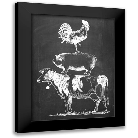 Phillip, Jamie 12x14 Black Modern Framed Museum Art Print Titled - Farm Animals