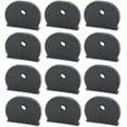 thumbnail image 1 of Pack of 12 Black Rubber Key Cap Cover Tags, Key Head Protectors, Keys Identifier ID for Efficient House Apartment Organization Easy Identification and Use, 1 of 5