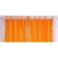 thumbnail image 2 of Lined-Pumpkin  Tie Top  Sheer Sari Curtain Drape Panel   - 43W x 120L - Pair, 2 of 2