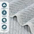 thumbnail image 3 of Superior Amelia Viscose Cotton Blend Medium Weight 6 Piece Towel Set, Denim Blue, 3 of 11