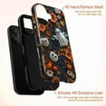 thumbnail image 4 of Halloween Ghost iPhone Case, Spooky Pumpkin & Autumn Flower Design Protective Cover, Cute Scary Aesthetic Phone Case for iPhone 16 15 14 13 12 11 Pro Max Plus Mini, 4 of 6