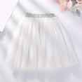 thumbnail image 2 of Splozh Toddler Girls Layered Tutu Skirt Sparkling Sequin Tulle Dance Skirts,White 9-10 Years, 2 of 4