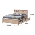 thumbnail image 5 of Gilu Twin Size Bed-Bookcase Headboard-2 Drawer Footboard-Whitewash, 5 of 7