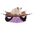 thumbnail image 2 of Purple Rabbit Double Layer Interlayer Warm Hammock Hanging Bed House Sleeping Bag for Squirrel Small Pets, 2 of 7