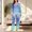 Blue, variant on Dolkfu Long Sleeve Women Pajama Sets V Neck Striped Sleepwear Sets Comfort Shirt Bottoms 2 Pc Lounge Sets for Women L