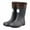 Dark Gray, variant on Gelikeya Little Girl Rain Boots Fashion Cool Cute Patterns Natural Rubber Boots Children's Footwear (Black, Size 9-9.5 Years)