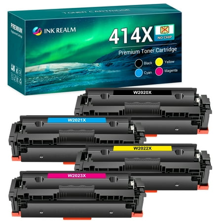 No Chip 414X 414A Toner Cartridge Compatible for HP 414X W2020X 414A W2020A Pro MFP M479fdw M479fdn M454dw M454dn Printer (Black Cyan Magenta Yellow  4-Pack) price history on PriceWatchPro