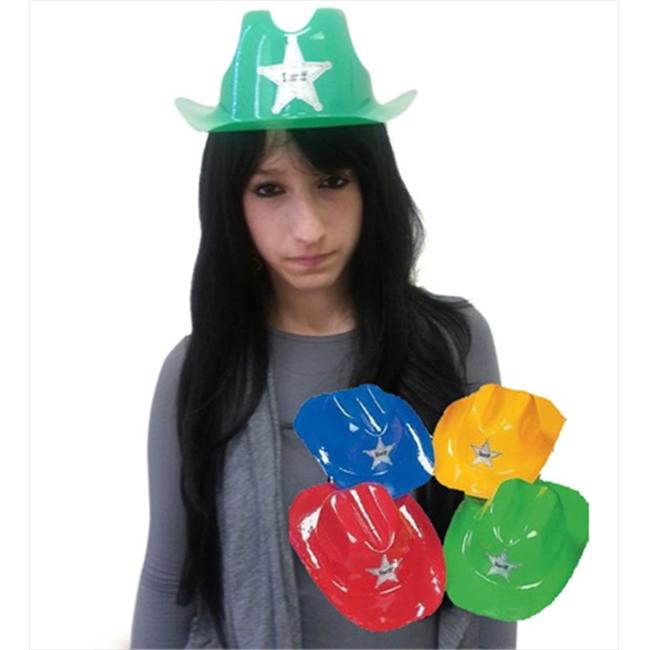 CoverYourHair am503 A Dozen Plastic Cowboy Hats