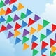 thumbnail image 3 of 100M Multicolored Bunting Banner Triangle Flags Nylon Fabric Pennant Festival Outdoor Party Decor, 3 of 5