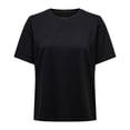 thumbnail image 5 of ONLY Camiseta para mujer Paquete de 4 - ONLONLY TEE, cuello redondo, algodón, liso Negro L (Large), 5 of 5