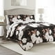 thumbnail image 1 of Zinnia Floral Quilt Negro / Blush Juego de 3 piezas Full / Queen Lush Decor 16T003754, 1 of 2