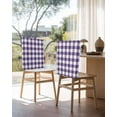 thumbnail image 3 of nqOlkjepod Purple Checkered Chair Covers Set of 4, Decorative Chair Back Cover, Farmhouse Buffalo Plaid Dining Room Chair Slipcovers Removable Chair Protectors Covers for Party Banquet, 3 of 7
