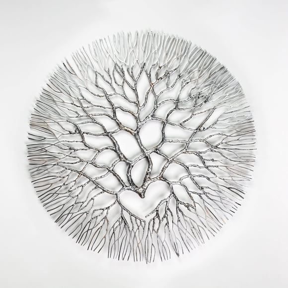 Metal Wall Art: Small Wrought Iron Coral 13.5 "