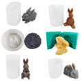 thumbnail image 3 of Easter Candle Shape Animal Plaster 3D Model Bunny Silicone Mold Cake Decoration, 3 of 5