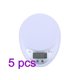 thumbnail image 1 of Balanza digital portátil LED balanzas electrónicas herramienta de medición de peso de alimentos postales Gadgets de cocina 5 KG / 1g 5 uds tholdsy JJ25415-00B*5, 1 of 7