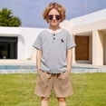 thumbnail image 2 of Krdevn Boys Polo Shirt With Plaid Collar Horse Embroidery Short Sleeve Casual Kids Top,4-5 Years, 2 of 6