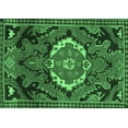 thumbnail image 1 of Ahgly Company Indoor Rectangle Medallion Emerald Green Traditional Area Rugs, 2' x 5', 1 of 4