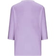 thumbnail image 5 of Summer Tops for Women 2024 Trendy Plus Size Casual 3/4 Length Sleeve V Neck Tee Shirts Fashion Henley Dressy Blouses, 5 of 5