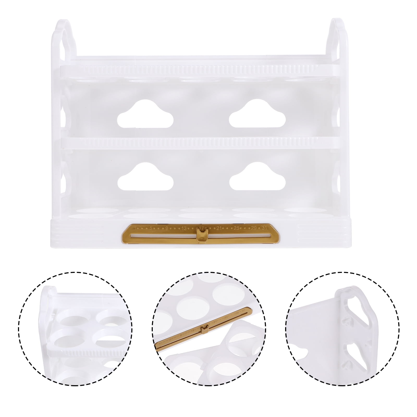 HOMEMAXS Egg Holder for Refrigerator 1 Set Flipped Container Multi Layer Household Egg Rack Box