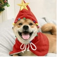 thumbnail image 5 of Disfraz navideño para mascotas, capa navideña para cachorros, para gatos y perros de tamaño pequeño a mediano, 5 of 5