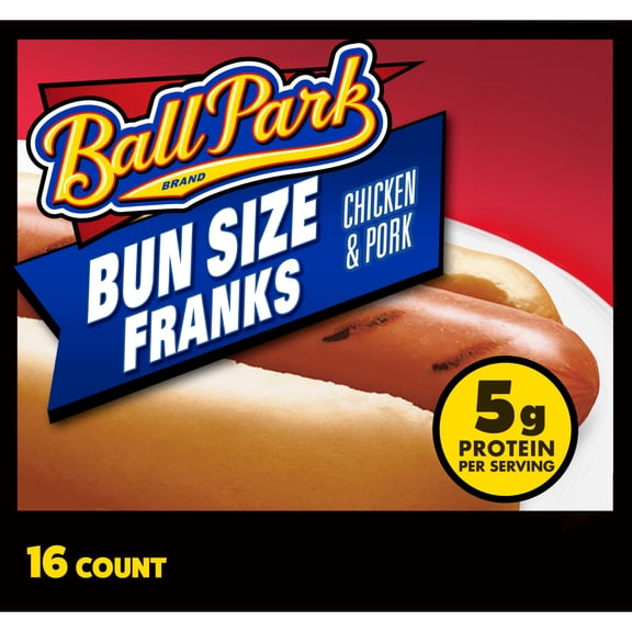 Ball Park Classic Bun Size Hot Dogs, 30 oz, 16 Count