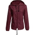 thumbnail image 1 of HAHDAXIA Women Raincoat Lightweight Waterproof Rain Jacket Packable Cycling Jacket Windbreaker for Outdoor, 1 of 7
