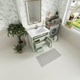 thumbnail image 3 of 30" Bathroom Vanity with Sink Solid Wood & MDF Cabinet Flip-Up Drawer 2 Drawers Adjustable Shelf Waterproof Storage Green, 3 of 9