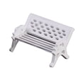 thumbnail image 1 of Bewildely Mini casa de muñecas en miniatura, jardín de madera, silla al aire libre, banco, muebles, Kit de parque Decoración del hogar blanco 1.5 cm, 1 of 6