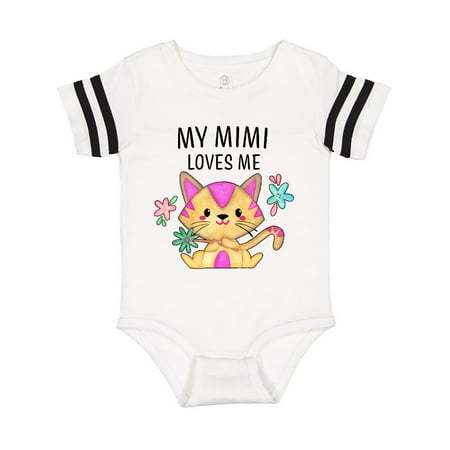 

Inktastic My Mimi Loves Me with Cute Kitten and Flowers Gift Baby Boy or Baby Girl Bodysuit