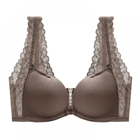 

Baywell Women s Minimizer Unlined Underwire Lace Strap Bra Coffee 32(AB)